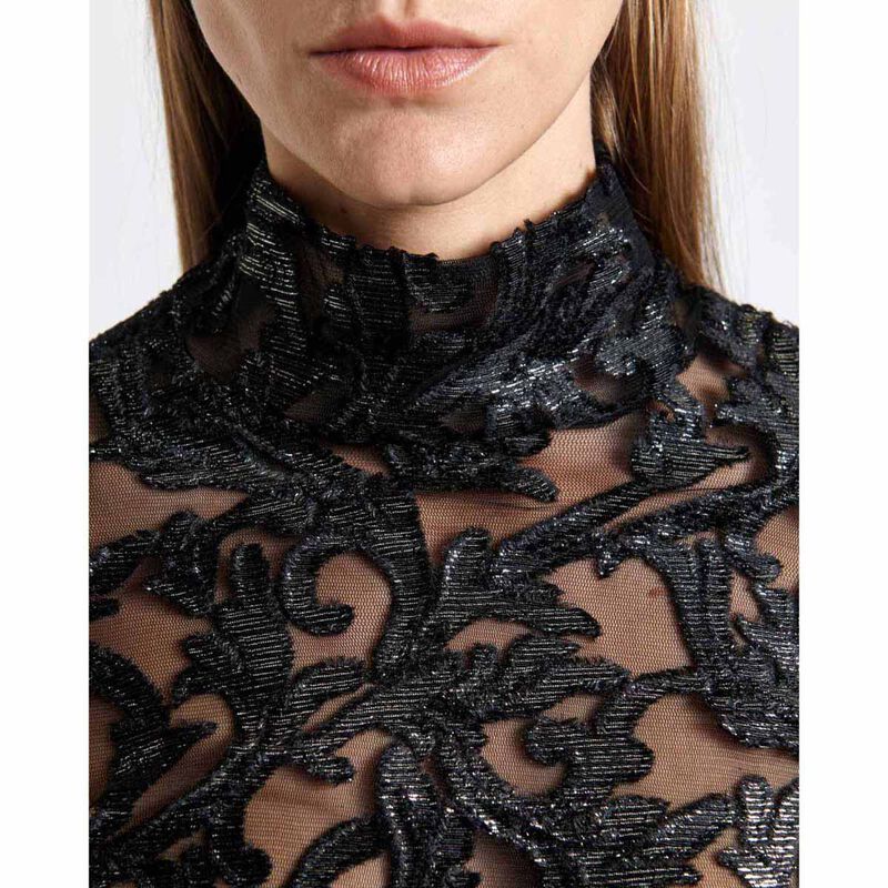 Cue Tapestry Lurex Long Sleeve Top image number 2